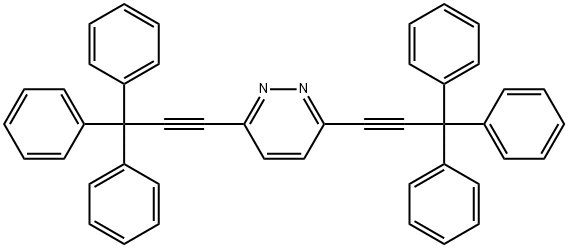 3,6-bis(3,3,3-triphenylpropynyl)pyridazine Struktur