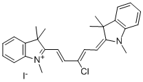 2-[(1E,3Z)-3-CHLORO-5-(1,3,3-TRIMETHYL-1,3-DIHYDRO-2H-INDOL-2-YLIDENE)-1,3-PENTADIENYL]-1,3,3-TRIMETHYL-3H-INDOLIUM IODIDE Struktur