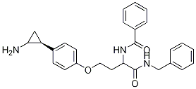 BenzaMide, N-[(1S)-3-[4-(2-aMinocyclopropyl)phenoxy]-1-[[(phenylMethyl)aMino]carbonyl]propyl]- Struktur