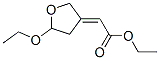 Acetic acid, (5-ethoxydihydro-3(2H)-furanylidene)-, ethyl ester, (E)- (9CI) Struktur