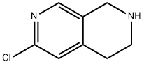 6-chloro-1,2,3,4-tetrahydro-2,7-naphthyridine Struktur