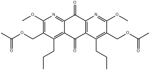 3,7-Bis[(acetyloxy)methyl]-2,8-dimethoxy-4,6-dipropylpyrido[3,2-g]quinoline-5,10-dione Struktur