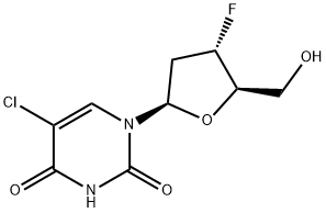 5-CHLORO-2',3'-DIDEOXY-3'-FLUORO-URIDINE Struktur