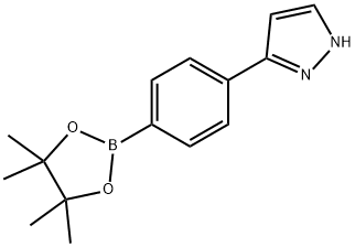 1H-Pyrazole, 3-[4-(4,4,5,5-tetraMethyl-1,3,2-dioxaborolan-2-yl)phenyl]- Struktur