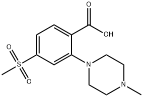 2-(4-Methyl-1-piperazinyl)-4-(Methylsulfonyl)benzoic Acid Struktur