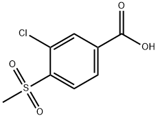 3-Chloro-4-(methylsulfonyl)benzoic Acid Struktur