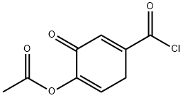 1,4-Cyclohexadiene-1-carbonyl chloride, 4-(acetyloxy)-3-oxo- (9CI) Struktur