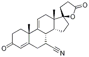 (17α)-7-Cyano-17-hydroxy-3-oxo-pregna-4,9(11)-diene-21-carboxylic acid γ-Lactone Struktur