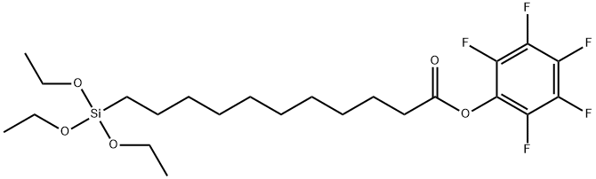 10-(Pentafluorophenoxycarbonyl)decyltriethoxysilane, 95% Struktur