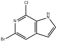 1H-Pyrrolo[2,3-c]pyridine, 5-broMo-7-chloro- Struktur