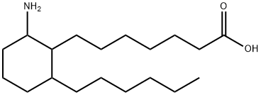 2-(6'-carboxyhexyl)-3-n-hexylcyclohexylamine Struktur