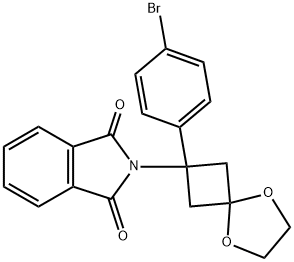 2-(2-(4-broMophenyl)-5,8-dioxaspiro[3.4]octan-2-yl)isoindoline-1,3-dione Struktur