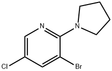 3-Bromo-5-chloro-2-(pyrrolidin-1-yl)pyridine Struktur