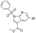 1H-Pyrrolo[2,3-b]pyridine-3-carboxylic acid, 5-broMo-1-(phenylsulfonyl)-, Methyl ester Struktur