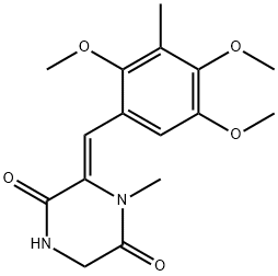 4-methyl-3-(2,4,5-trimethoxy-3-methylphenylmethyl)-2,5-piperazinedione Struktur