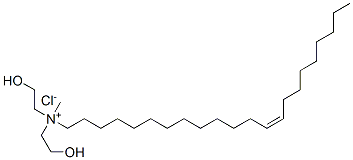 (Z)-13-docosenyl-N,N-bis(2-hydroxyethyl)-N-methyl-ammonium-chloride Struktur