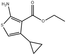 2-AMINO-4-CYCLOPROPYL-THIOPHENE-3-CARBOXYLIC ACID ETHYL ESTER Struktur