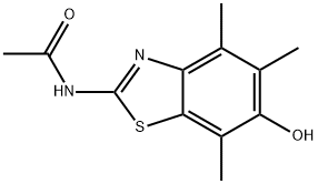 Acetamide,  N-(6-hydroxy-4,5,7-trimethyl-2-benzothiazolyl)- Struktur