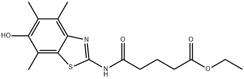 Pentanoic  acid,  5-[(6-hydroxy-4,5,7-trimethyl-2-benzothiazolyl)amino]-5-oxo-,  ethyl  ester Struktur