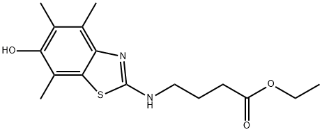 Butanoic  acid,  4-[(6-hydroxy-4,5,7-trimethyl-2-benzothiazolyl)amino]-,  ethyl  ester Struktur