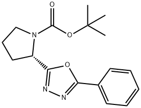 (S)-tert-butyl 2-(5-phenyl-1,3,4-oxadiazol-2-yl)pyrrolidine-1-carboxylate Struktur