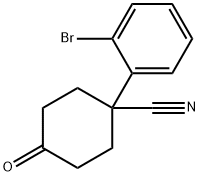 1-(2-broMophenyl)-4-oxocyclohexanecarbonitrile Struktur