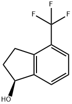 (1S)-4-(Trifluoromethyl)indan-1-ol, (1S)-2,3-Dihydro-4-(trifluoromethyl)-1H-inden-1-ol, (1S)-2,3-Dihydro-1-hydroxy-4-(trifluoromethyl)-1H-indene Struktur