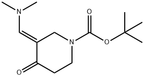 (E)-tert-butyl 3-((diMethylaMino)Methylene)-4-oxopiperidine-1-carboxylate Struktur