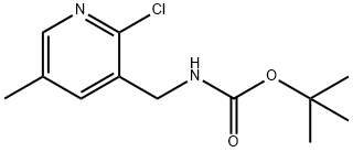 tert-Butyl (2-chloro-5-methylpyridin-3-yl)-methylcarbamate Struktur