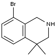 8-broMo-4,4-diMethyl-1,2,3,4-tetrahydroisoquinoline Struktur