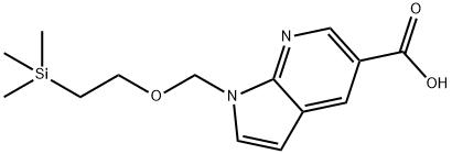 1H-Pyrrolo[2,3-b]pyridine-5-carboxylicacid,1-[[2-(triMethylsilyl)ethoxy]Methyl]- Struktur