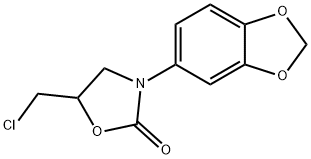 3-(1,3-ベンゾジオキソール-5-イル)-5-(クロロメチル)-1,3-オキサゾリジン-2-オン 化學(xué)構(gòu)造式