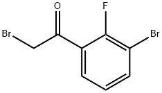 2-Bromo-1-(3-bromo-2-fluorophenyl)ethan-1-one, 2,3'-Dibromo-2'-fluoroacetophenone Struktur