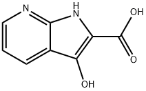 1H-Pyrrolo[2,3-b]pyridine-2-carboxylic acid, 3-hydroxy- Struktur