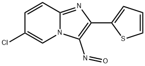 6-Chloro-3-nitroso-2-thiophen-2-yl-imidazo[1,2-a]pyridine Struktur