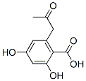 2,4-dihydroxy-6-(2-oxopropyl)benzoic acid Struktur