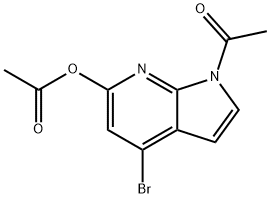 1-acetyl-4-broMo-1H-pyrrolo[2,3-b]pyridin-6-yl acetate Struktur