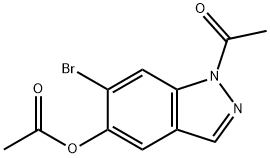 1-Acetyl-5-(acetyloxy)-6-bromo-1H-indazole Struktur