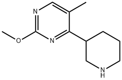 2-methoxy-5-methyl-4-(piperidin-3-yl)pyrimidine Struktur