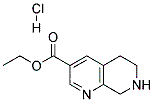 Ethyl 5,6,7,8-tetrahydro-1,7-naphthyridine-3-carboxylate hydrochloride Struktur