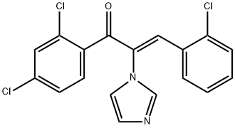 2-Propen-1-one,  3-(2-chlorophenyl)-1-(2,4-dichlorophenyl)-2-(1H-imidazol-1-yl)-,  (Z)-  (9CI) Struktur