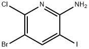 5-broMo-6-chloro-3-iodopyridin-2-aMine Struktur