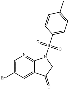 5-broMo-1-tosyl-1,2-dihydropyrrolo[2,3-b]pyridin-3-one Struktur