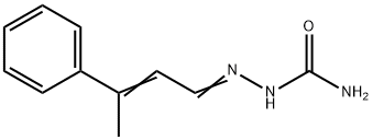 2-(3-Phenyl-2-butenylidene)hydrazinecarboxamide Struktur