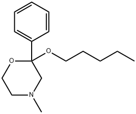 2-n-pentyloxy-2-phenyl-4-methylmorpholine Struktur