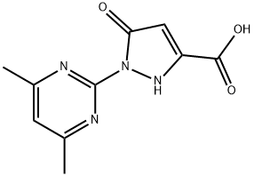 1-(4,6-DiMethylpyriMidin-2-yl)-5-oxo-2,5-dihydro-1H-pyrazole-3-carboxylic acid Struktur