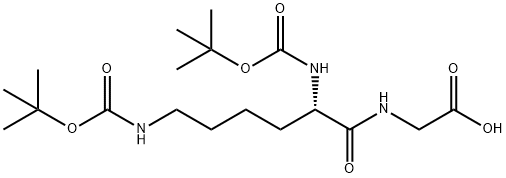 BOC-LYS(BOC)-GLY-OH Struktur