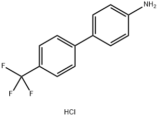 4'-(Trifluoromethyl)-[1,1'-biphenyl]-4-amine hydrochloride, 4-(4-Aminophenyl)benzotrifluoride hydrochloride, 4-[4-(Trifluoromethyl)phenyl]aniline hydrochloride Struktur