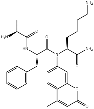 H-ALA-PHE-LYS-AMC TRIFLUOROACETATE SALT Struktur