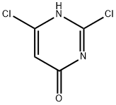 2,6-dichloro-pyrimidin-4-ol Struktur